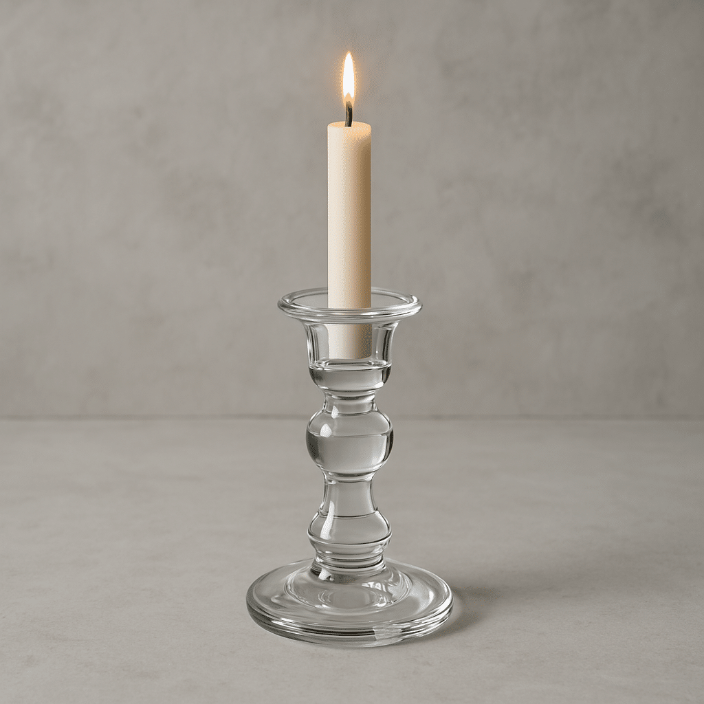 Glas Lysestage til Smuk Indretning